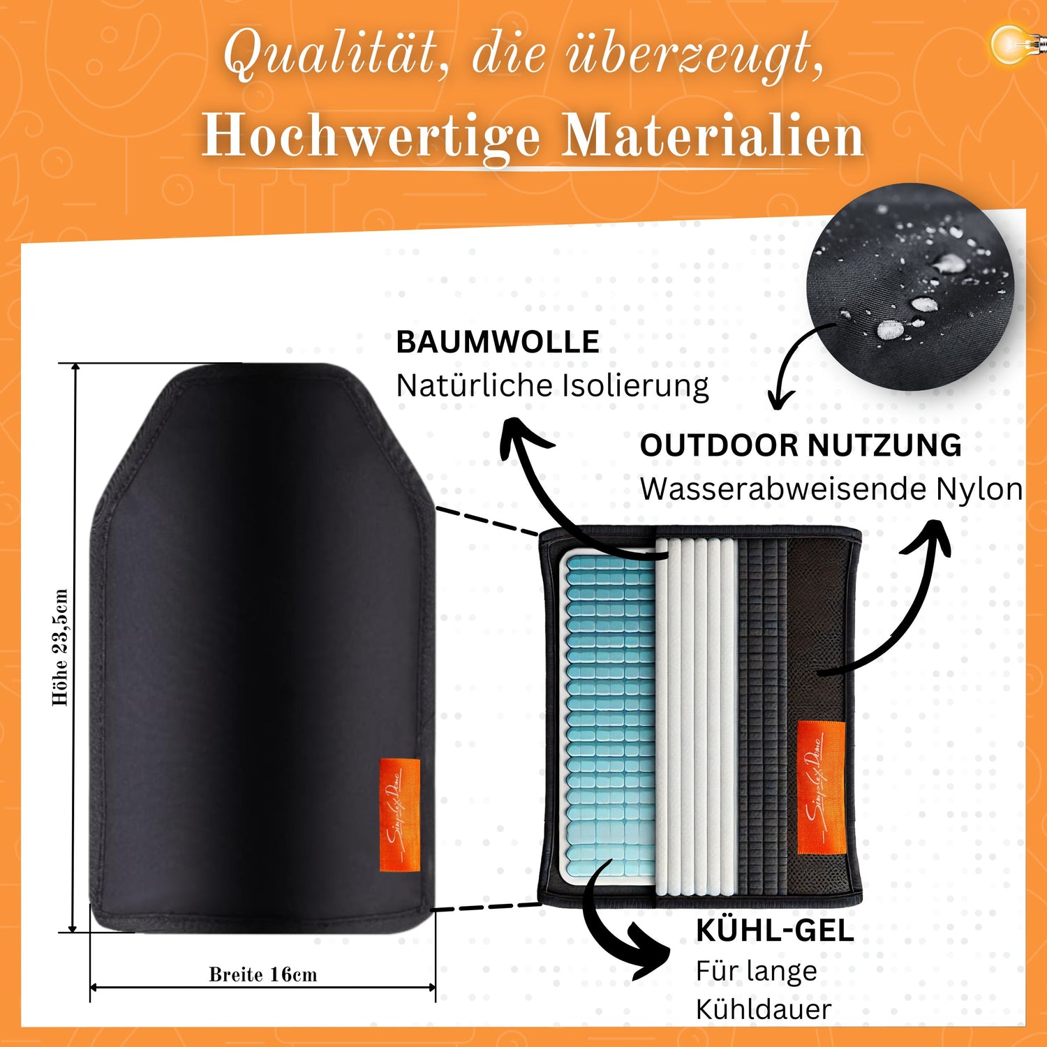 Weinkühlmanschette 2er Set für doppelte Kühlung